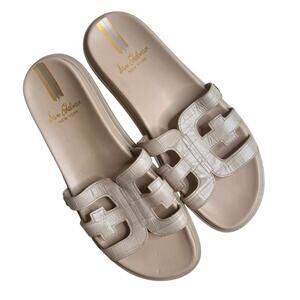 SAM EDELMAN Women's Size 9 Valeri Slide Sandal Shoes French Oak Crocodile Casual